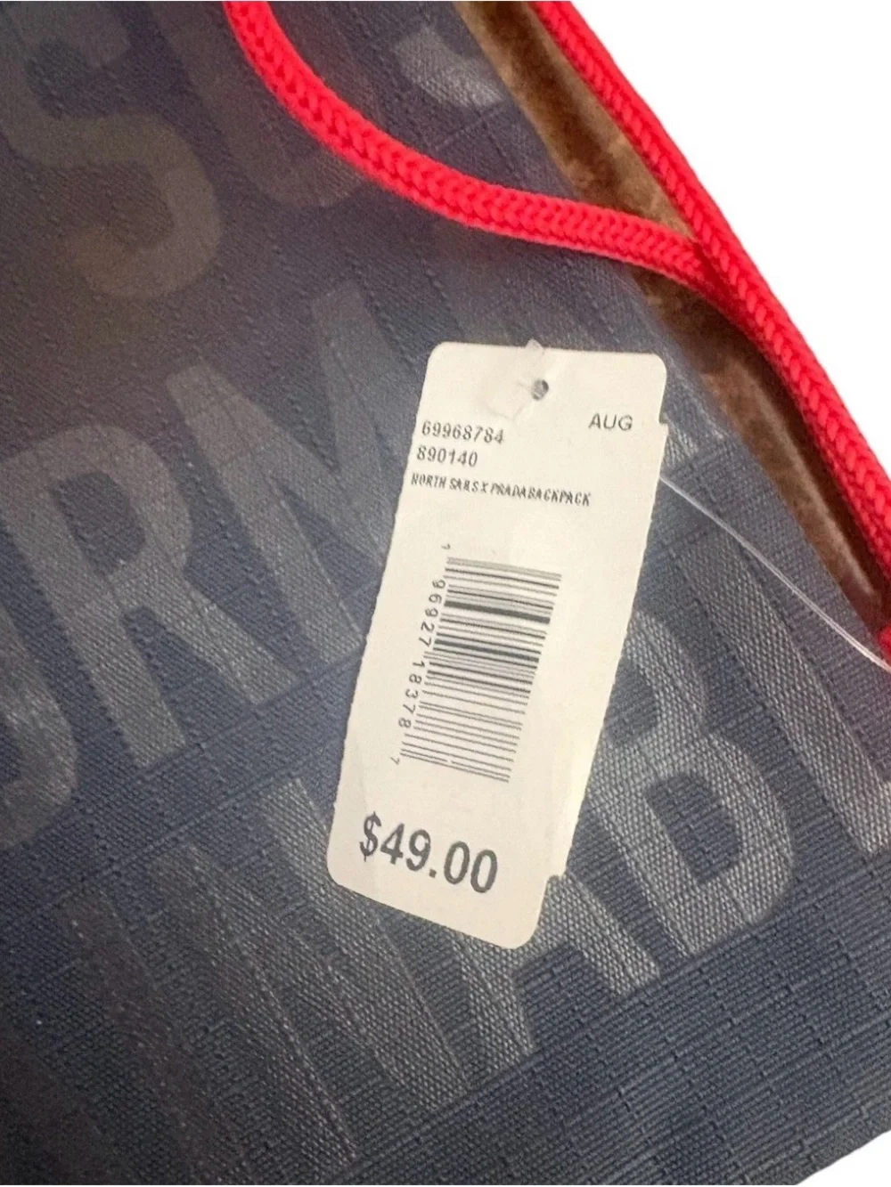 North Sails 36th America’s Cup Prada Drawstring Backpack Navy Red - New - Picture 4 of 4